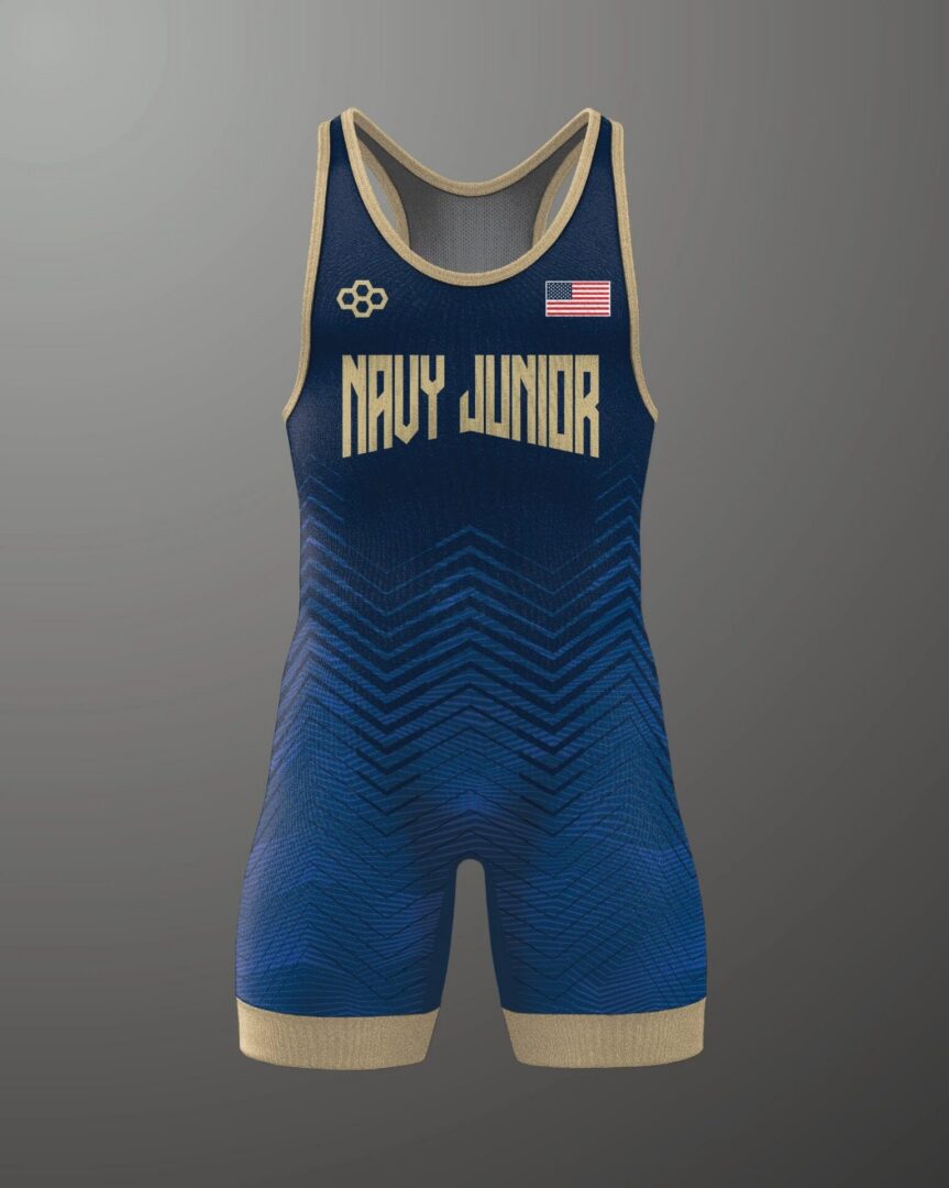 2026–2027 Custom RUDIS Navy Junior Wrestling Singlet